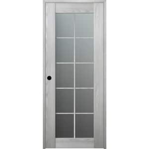 18 in. x 80 in. Vona Right-Hand 10-Lite Frosted Glass Ribeira Ash Wood Composite Single Prehung Interior Door
