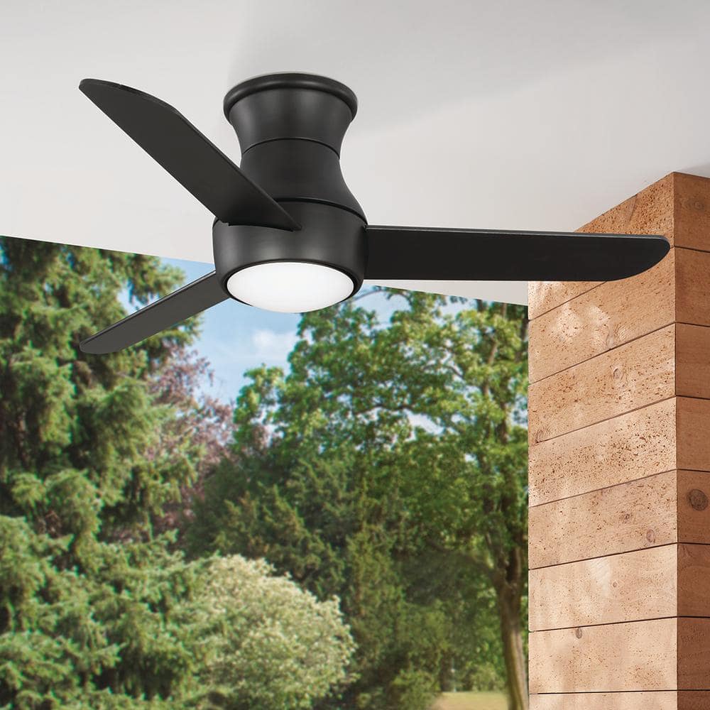 Hampton Bay Naderbury 36 in. Indoor/Covered Outdoor Matte Black