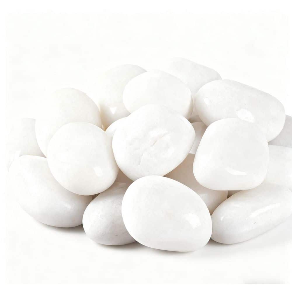 White Decorative Landscape Rocks 38 lbs. Garden Stone, 1-3 in. Large ...
