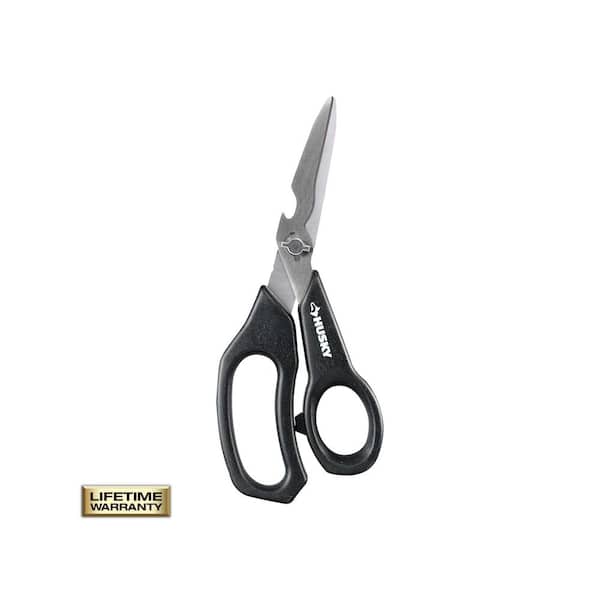 GOLD DEER 8-Inch Heavy Duty Tin Snips - 2 Pack (Straight & Elbow) With Gloves, For Cutting Carpet, Wire, Cardboard