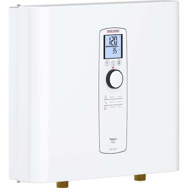 Water Boiler Electric Hot Water Heater Water Heating Tankless Heater Temperature Control, White
