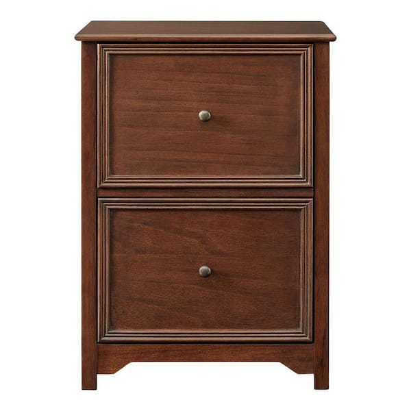 Home Decorators Collection Bradstone 2 Drawer Walnut Brown Wood File Cabinet Js 3418 C The