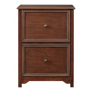 Bradstone 2 Drawer Walnut Brown Wood File Cabinet