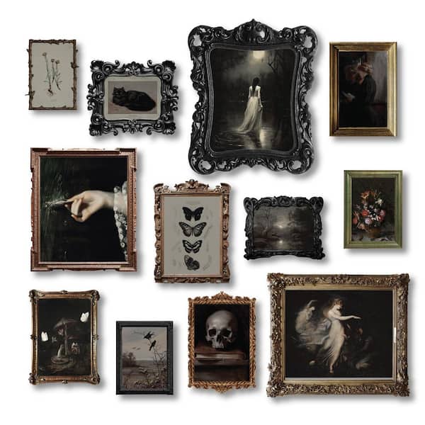 8 in x 10 in. Dark Academia Wall Art Prints with Unframed Design Victorian Gothic Style for Home and Bedroom (1-Pack)