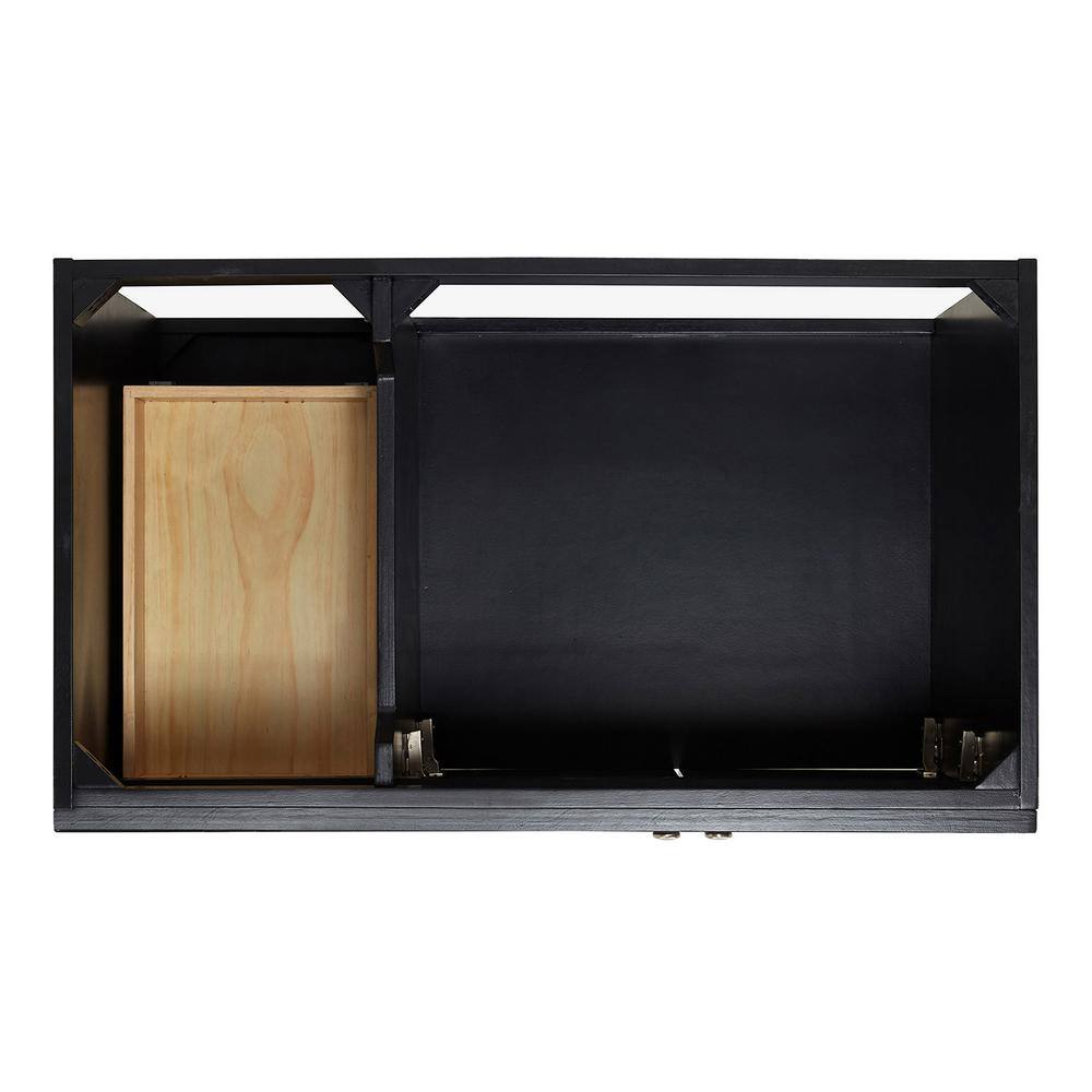 Hamlet 36" Black Wood Single Basin Vanity with Quartz Top