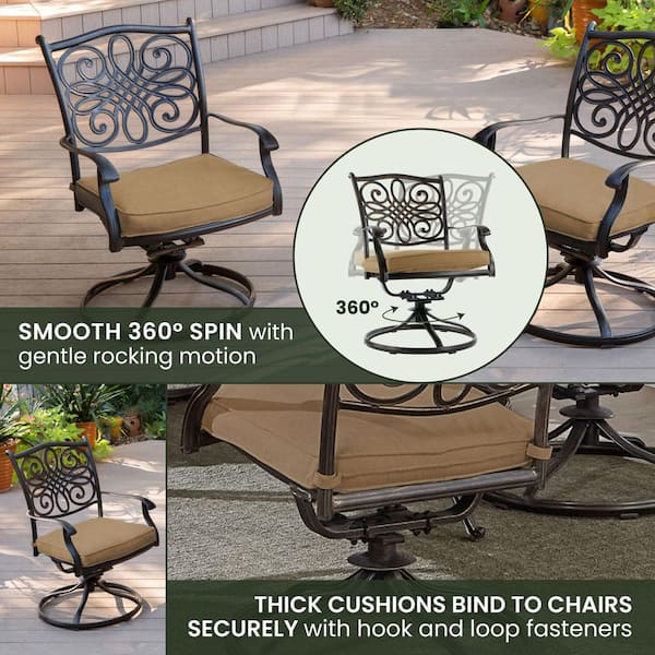 Hanover Traditions 7-Piece Aluminum Outdoor Dining Set with