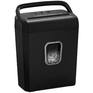 6-Sheet Micro-Cut Paper/Credit Cards/Staples/Clips Shredder P-4 High-Security with 3.4 Gal. Wastebasket in Black