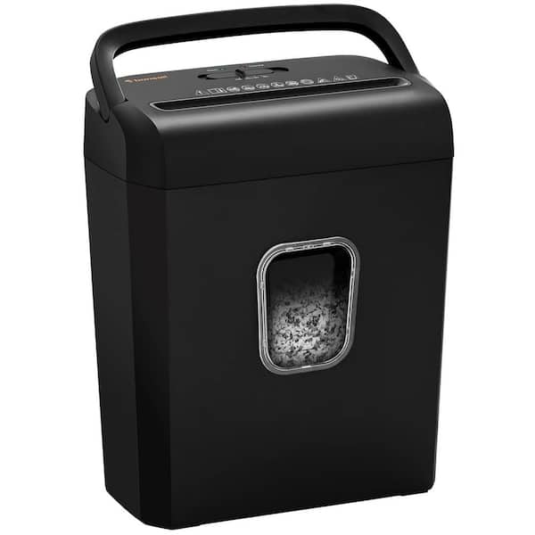Etokfoks 6-Sheet Micro-Cut Paper/Credit Cards/Staples/Clips Shredder P-4 High-Security with 3.4 Gal. Wastebasket in Black
