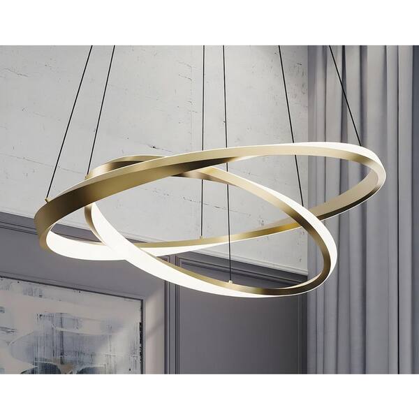 AFX Oberon 2-Light Brass LED Outdoor Pendant Light OBRP3240LAJUDLB