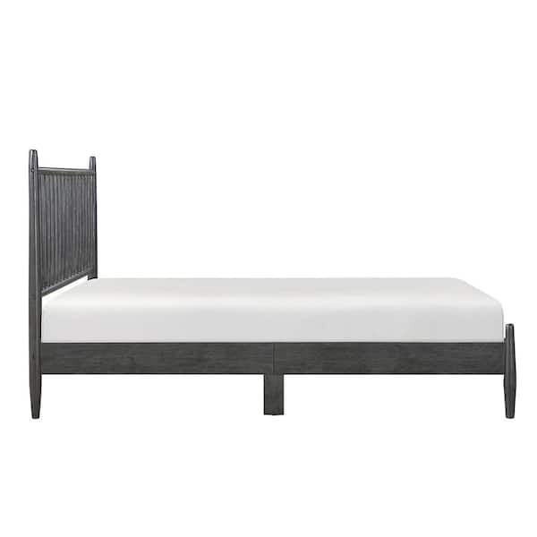 Lazzara Aveline Gray Wood Frame Full Platform Bed 1490GYF-1