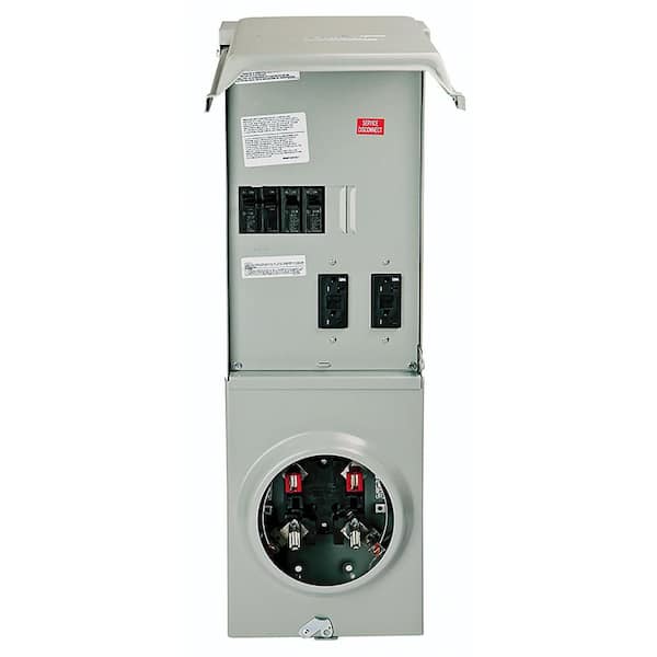 100 Amp 3-Space 6-Circuit Main Breaker Underground Ringless Metered Temporary Power Panel (R111MBC010U)