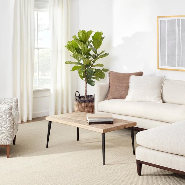 Pixel Woven Sisal/Wool Wheat 5 ft. x 8 ft. Indoor Area Rug