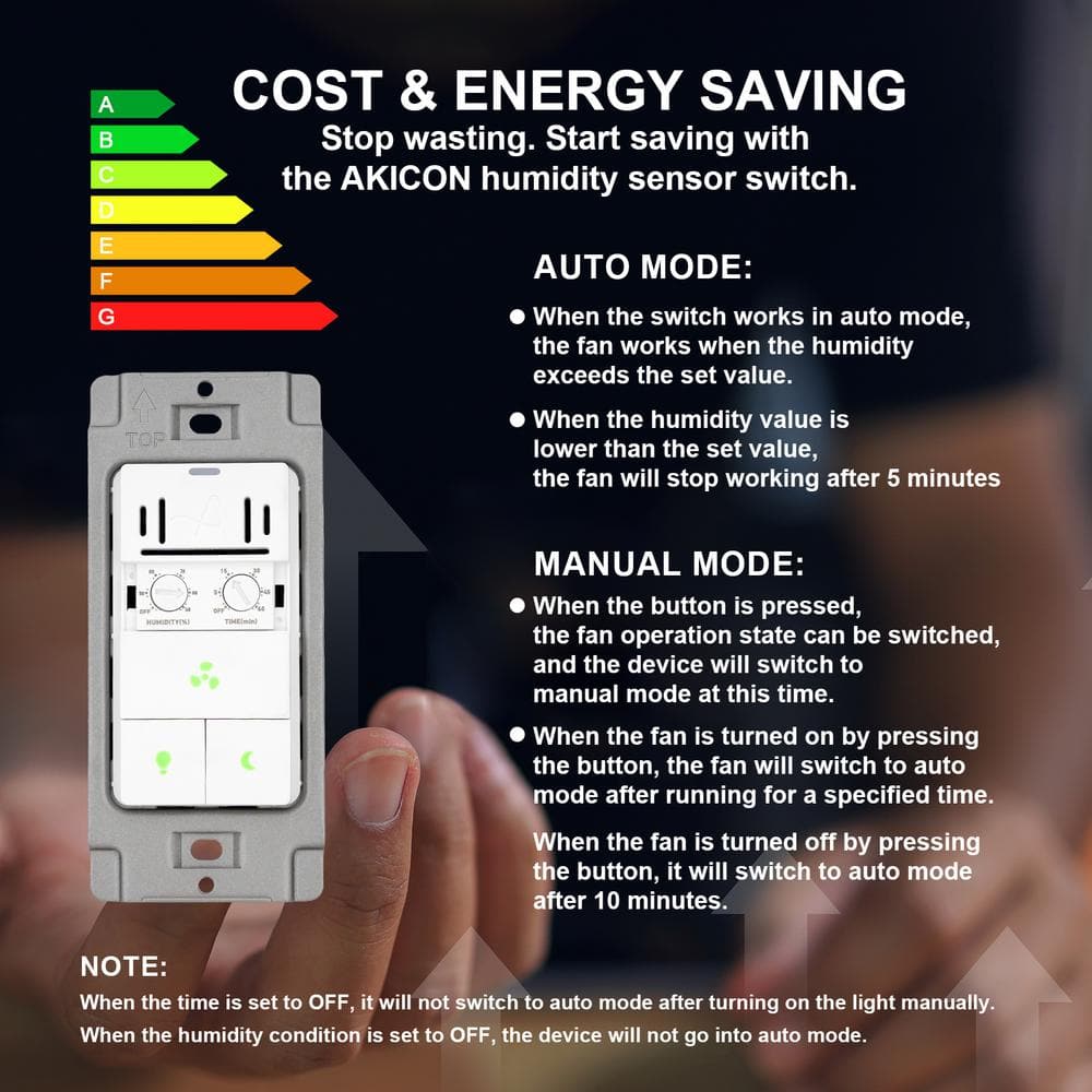 White 3-Way Motion Sensor and Timer Switch