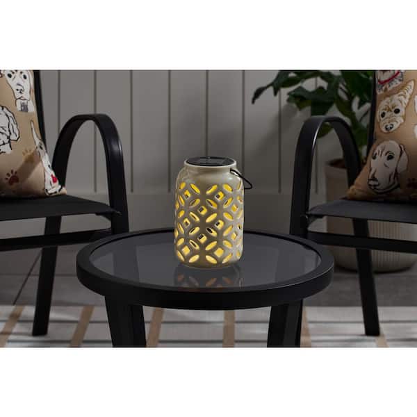 7.08 In. Ceramic SOLAR Lantern