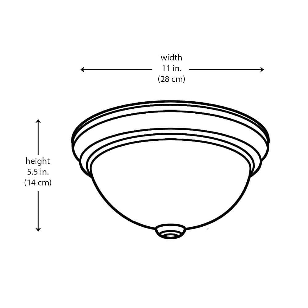 Bowers 11" Brushed Nickel Flush Mount with White Frosted Glass