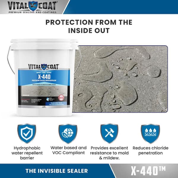 V-200 Acrylic-Epoxy Concrete Sealer - 5 Gal. Pail - Vital Coat