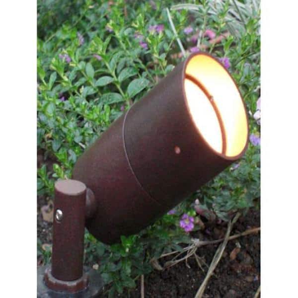 Rust Aluminum Modern Outdoor Bullet Spotlight