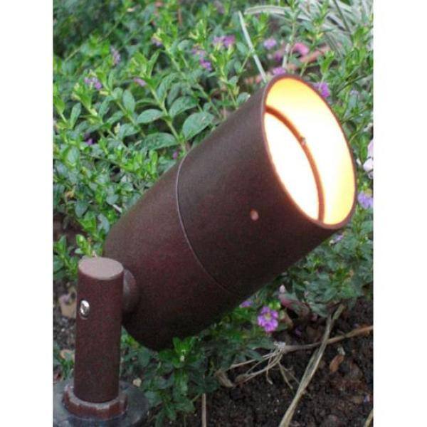 Rust Aluminum Modern Outdoor Bullet Spotlight