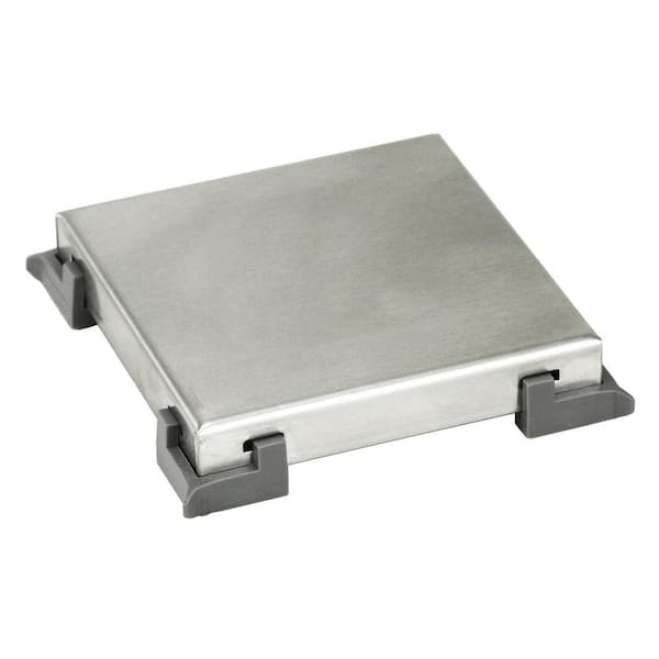 Brushed Stainless Linear Shower Drain Squares, 2.75 Wide