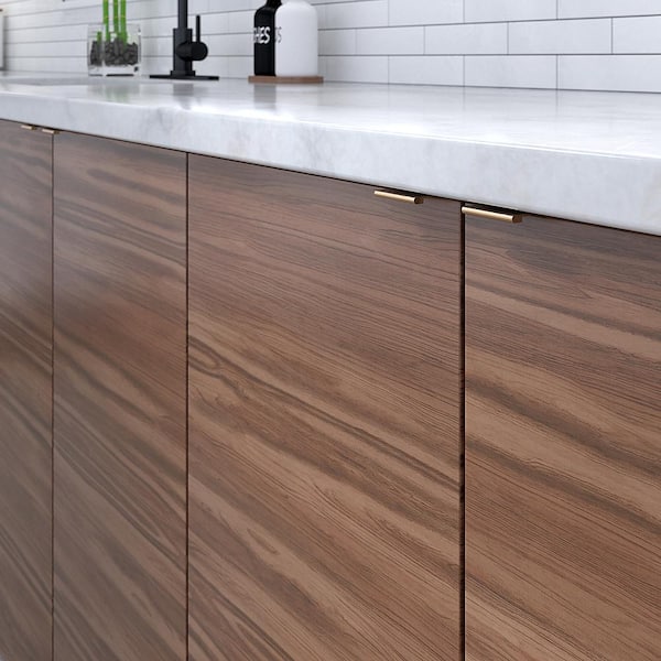 Lincoln Collection 1 in. (25 mm) Modern Brushed Champagne Bronze Cabinet Egde Pull