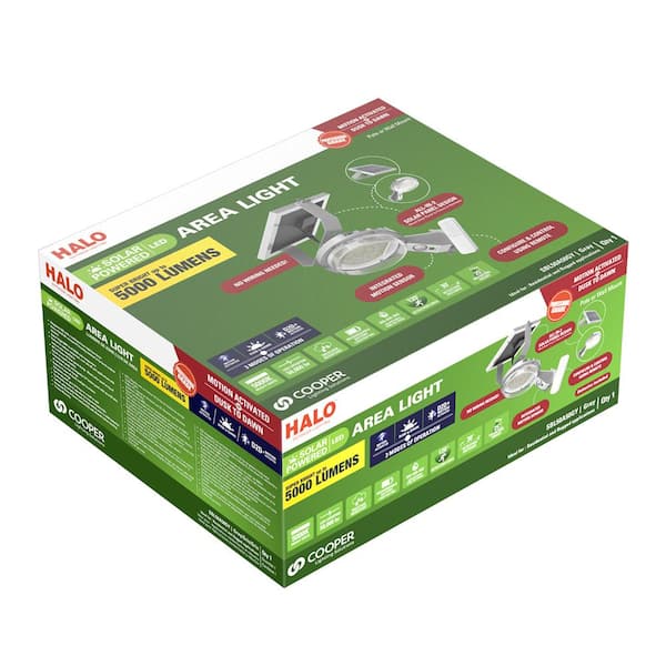 SBL 100-Watt Equivalent Integrated LED Gray MTN+D2D Outdoor Solar Barn Light, 5000 lumens at 5000K, weather resistant