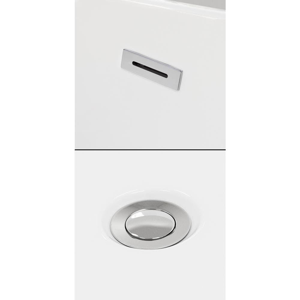 Brooklyn 60'' White Acrylic Freestanding Soaking Bathtub