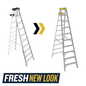 10 ft. Aluminum Step Ladder (14 ft. Reach Height) with 300 lb. Load Capacity Type IA Duty Rating