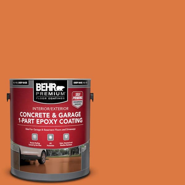 BEHR PREMIUM 1 gal. #P210-7 Japanese Koi Self-Priming 1-Part Epoxy Satin Interior/Exterior Concrete and Garage Floor Paint
