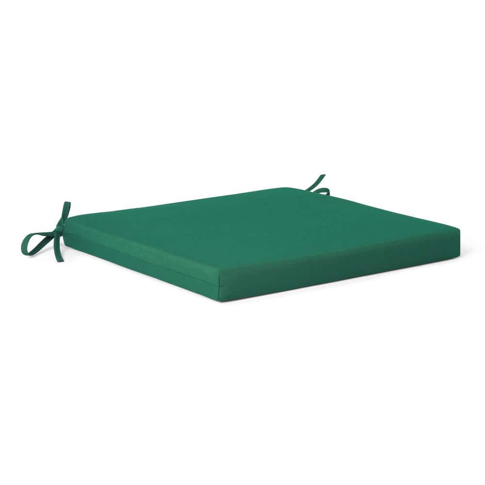Green High-Resilience Foam Outdoor Dining Chair Cushions, Set of 4