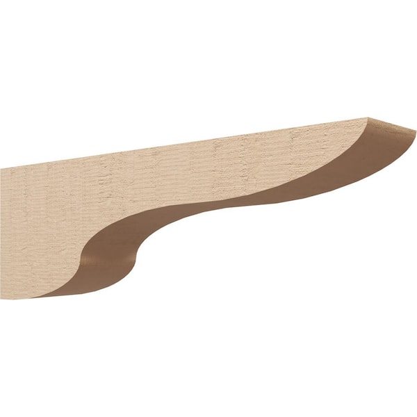 Ekena Millwork 5 in. x 10 in. x 30 in. Thin Carmel Rough Cedar Woodgrain TimberThane Corbel, Primed Tan