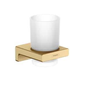 AddStoris Toothbrush Tumbler in Brushed Gold Optic