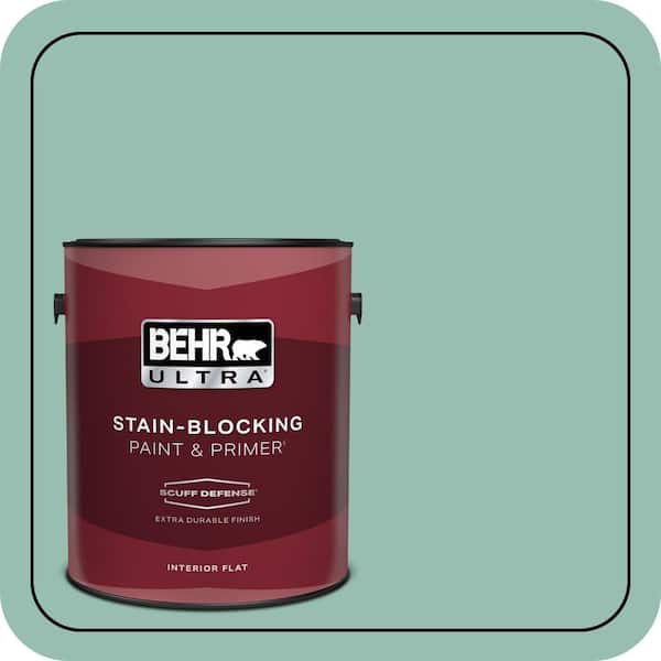 BEHR ULTRA 1 gal. #PPU12-07 Spring Stream Extra Durable Flat Interior Paint & Primer