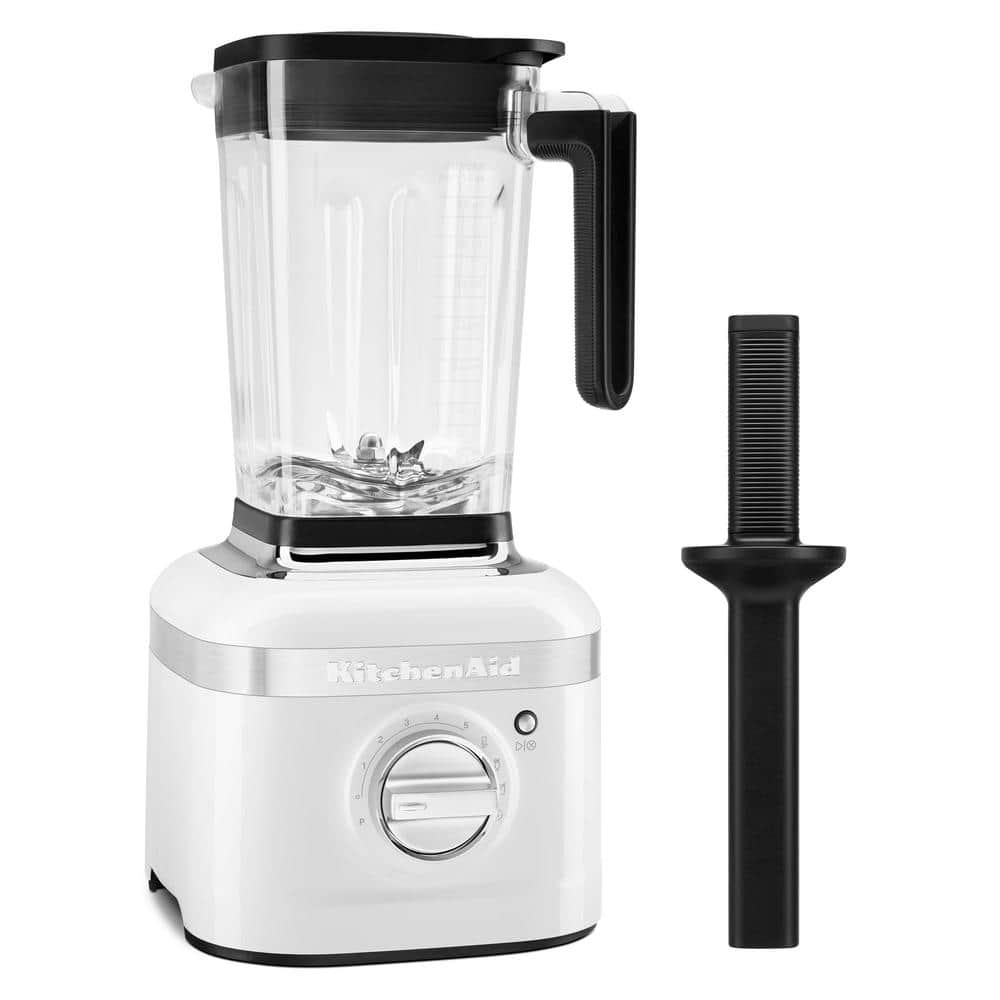 K400 56 Oz. White Variable Speed Countertop Blender with 3-Preset Recipes, Ice Crush and Smoothie Functions