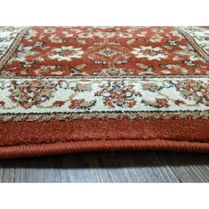 Como Brick 5 ft. x 7 ft. Traditional Oriental Floral Area Rug