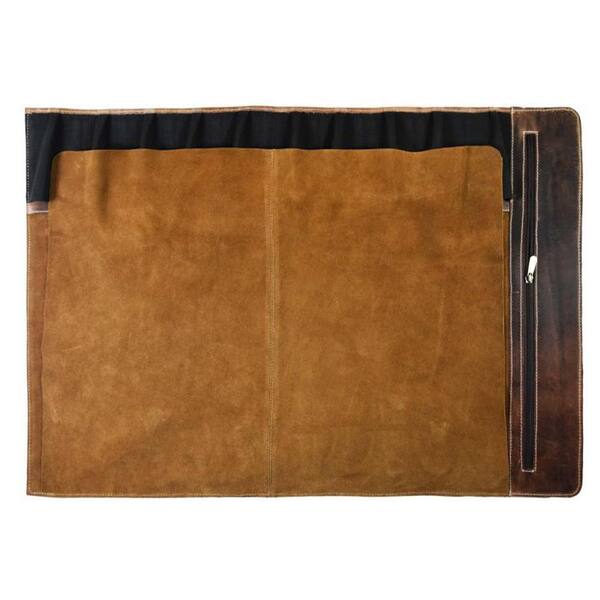 Tuscania Brown Leather Knife Roll Storage Duffel Bag Case KR34TNHW - The  Home Depot