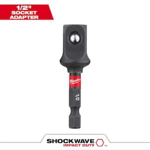 SHOCKWAVE Impact Duty 1/2 in. Alloy Alloy Steel Square Socket Adapter Bit