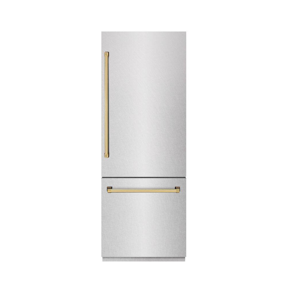 Autograph Edition 30 in. Built-In Refrigerator in Satin Steel with Graphite Gray Interior and Gold Accents price history on PriceWatchPro