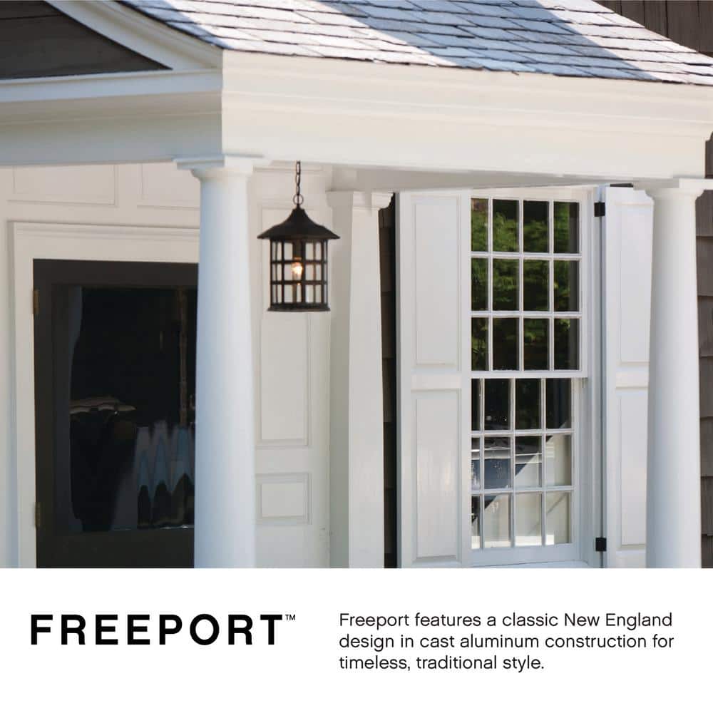 Freeport Black Aluminum 14" LED Outdoor Hanging Lantern