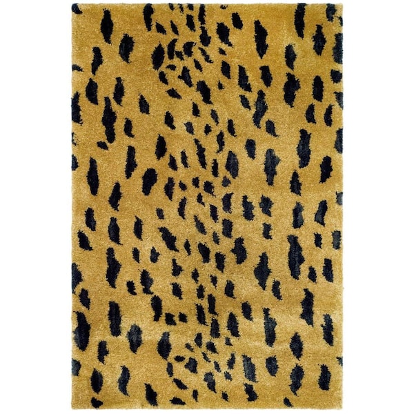SAFAVIEH Soho Beige/Brown Doormat 2 ft. x 3 ft. Animal Print Area Rug