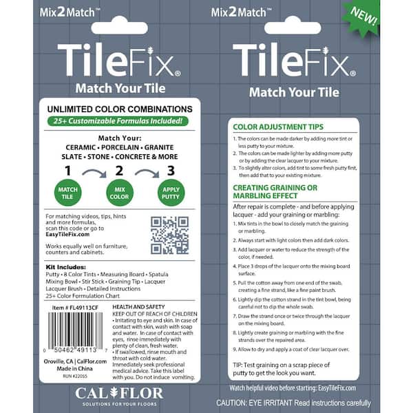 Tile Fix (Beige & White Kit) - Tile Touch Up Filler: Fast & Easy - MagicEzy