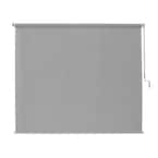 Stone Cordless UV Blocking Fade Resistant Fabric Exterior Roller Shade 72 in. W x 96 in. L