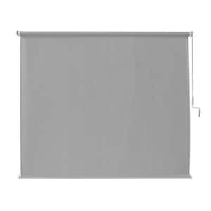 Stone Cordless UV Blocking Fade Resistant Fabric Exterior Roller Shade 96 in. W x 96 in. L