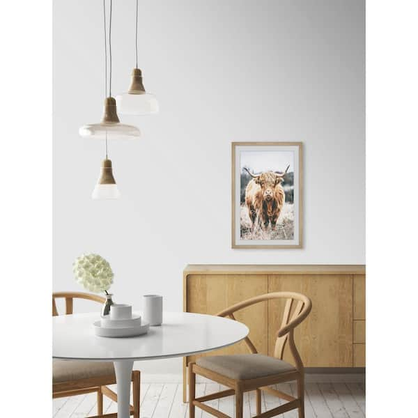 Cattle Portrait by Marmont Hill Floater Framed Canvas Animal Art Print 20  in. x 30 in. EXANI5110GWFF30 - The Home Depot