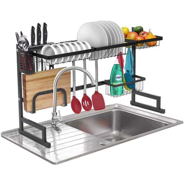 Sorbus Drying Rack Black Over The Sink Dish Rack DR OVSNK The Home Depot