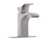 Venturi 4 in. Centerset Single-Handle Single-Hole Bathroom Faucet in Spot Defense Brushed Nickel