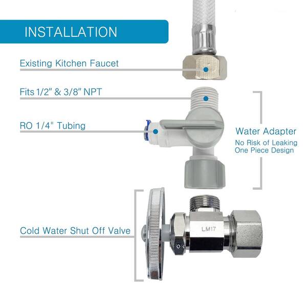 Ultimate Electric Pumped Undersink Reverse Osmosis Water Filtration System  50 GPD for Low Pressure Home 0-30 psi 120V US