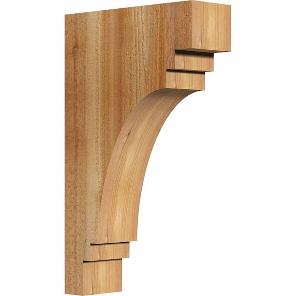 Ekena Millwork 4 in. x 12 in. x 20 in. Western Red Cedar Pescadero Rough Sawn Corbel
