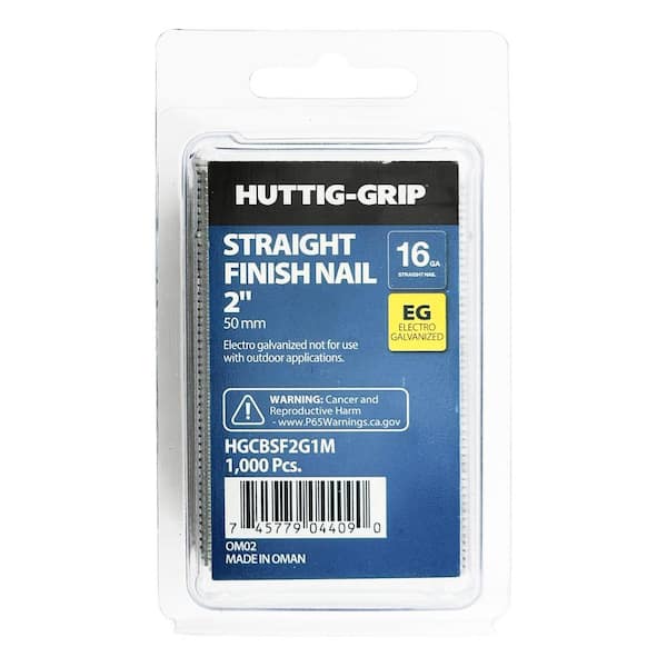 2 in. 16 GA Galvanized Finish Nails, 1,000 Pc. 2 in. 16 GA Galvanized Finish Nails, 1,000 Pc.