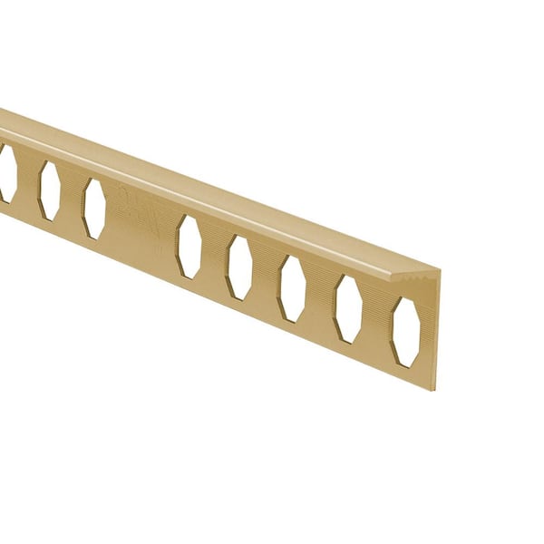 EMAC Novosuelo Matt Gold 3/8 in. x 98-1/2 in. Aluminum Tile Edging Trim