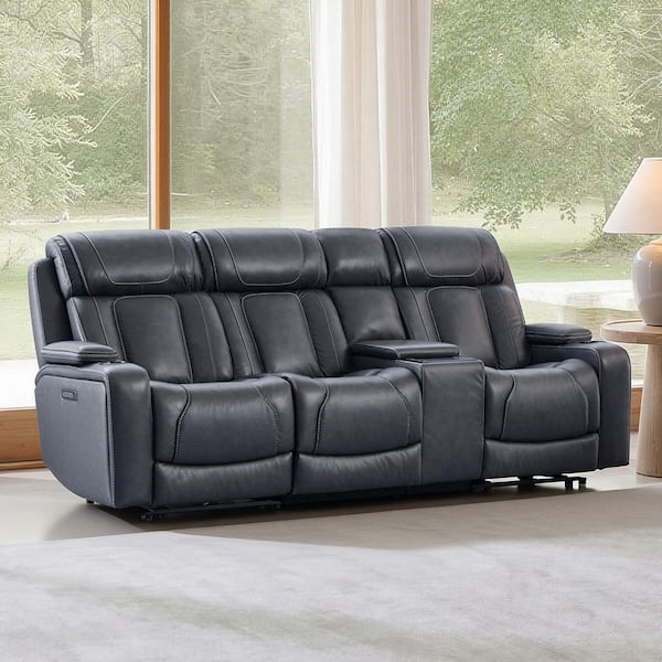 Spruce & Spring Ziva 97.24 in. Navy Triple Motor Square Arm Rectangle ...